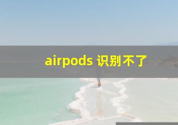 airpods 识别不了